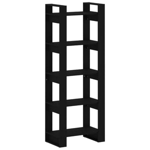 vidaXL Book Cabinet/Room Divider Black 60x35x160 cm Solid Wood