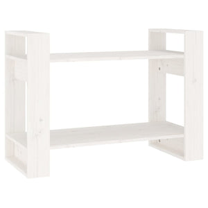 vidaXL Book Cabinet/Room Divider White 80x35x56.5 cm Solid Wood Pine