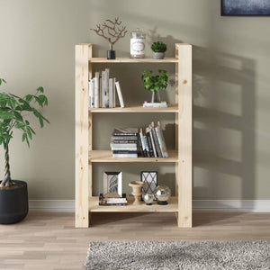 vidaXL Book Cabinet/Room Divider 80x35x125 cm Solid Wood Pine