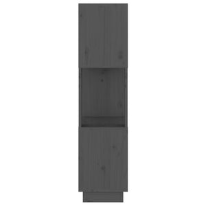 vidaXL Book Cabinet/Room Divider Grey 51x25x101 cm Solid Wood Pine