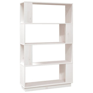 vidaXL Book Cabinet/Room Divider White 80x25x132 cm Solid Wood Pine