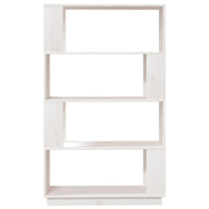 vidaXL Book Cabinet/Room Divider White 80x25x132 cm Solid Wood Pine