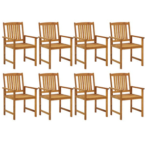 vidaXL 9 Piece Garden Dining Set Solid Wood Acacia