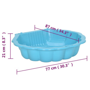 vidaXL Sandpits 2 pcs Blue 77x87x21cm Plastic