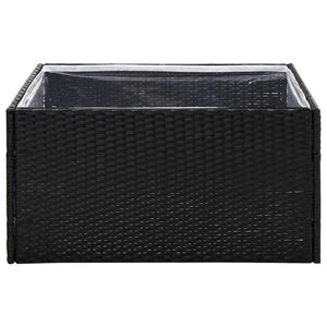 vidaXL Garden Planter Black 80x80x40 cm Poly Rattan