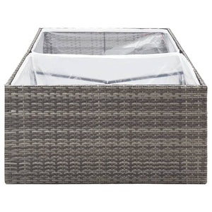 vidaXL Garden Planter Grey 157x80x40 cm Poly Rattan