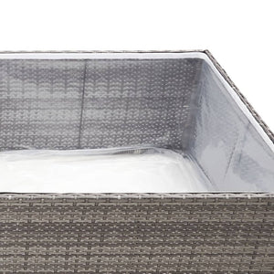 vidaXL Garden Planter Grey 157x80x40 cm Poly Rattan