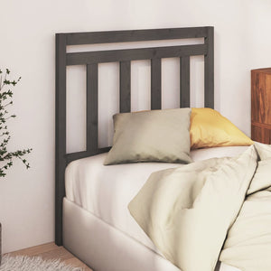 vidaXL Bed Headboard Grey 106x4x100 cm Solid Wood Pine