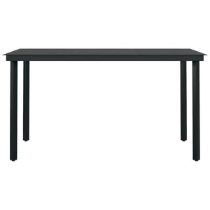 vidaXL 5 Piece Garden Dining Set Black