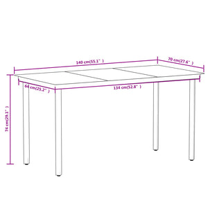 vidaXL 5 Piece Garden Dining Set Black