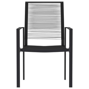 vidaXL 7 Piece Garden Dining Set Black
