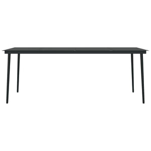 vidaXL 7 Piece Garden Dining Set Black