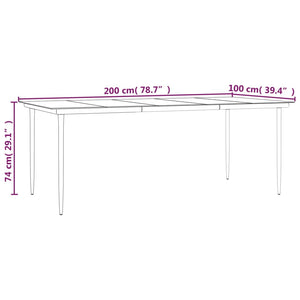 vidaXL 7 Piece Garden Dining Set Black PVC Rattan