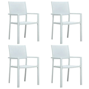 vidaXL 7 Piece Garden Dining Set Black and White