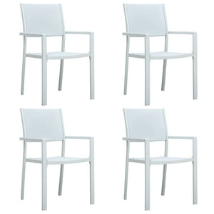 vidaXL 7 Piece Garden Dining Set Black and White