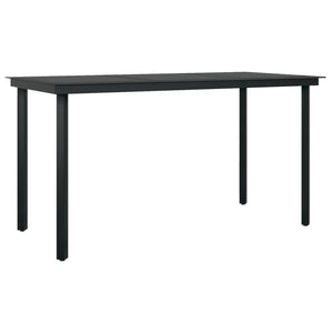 vidaXL 5 Piece Outdoor Dining Set Brown and Black