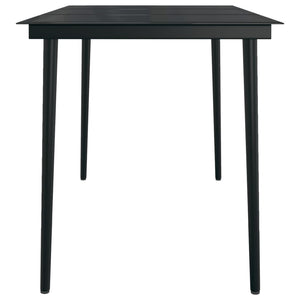 vidaXL 5 Piece Garden Dining Set Brown and Black