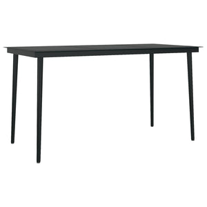 vidaXL 7 Piece Garden Dining Set Brown and Black