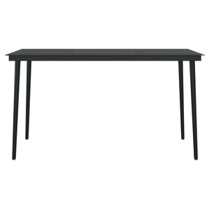 vidaXL 7 Piece Garden Dining Set Brown and Black