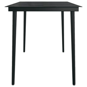 vidaXL 7 Piece Garden Dining Set Brown and Black