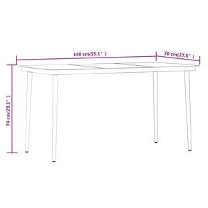 vidaXL 7 Piece Garden Dining Set Brown and Black