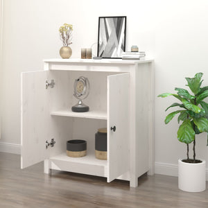 vidaXL Sideboard White 70x35x80 cm Solid Wood Pine