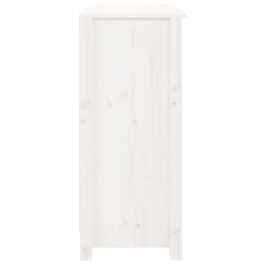 vidaXL Sideboard White 70x35x80 cm Solid Wood Pine