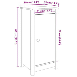 vidaXL Sideboards 2 pcs 39x35x80 cm Solid Wood Pine