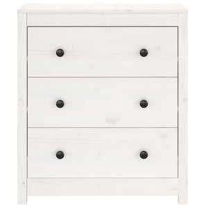 vidaXL Sideboard White 70x35x80 cm Solid Wood Pine