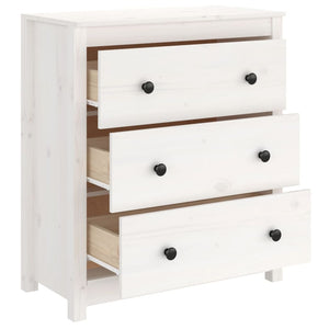 vidaXL Sideboard White 70x35x80 cm Solid Wood Pine