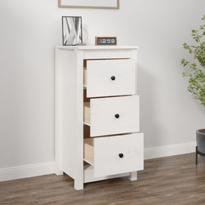 vidaXL Sideboard White 40x35x80 cm Solid Wood Pine