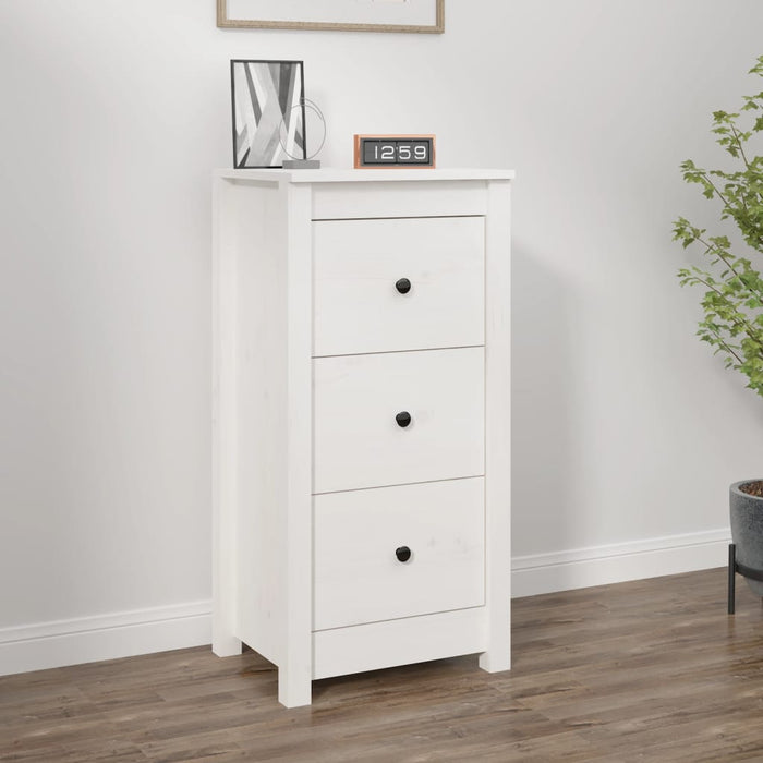 vidaXL Sideboard White 40x35x80 cm Solid Wood Pine