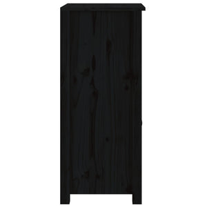 vidaXL Sideboard Black 40x35x80 cm Solid Wood Pine