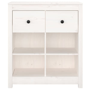 vidaXL Sideboard White 70x35x80 cm Solid Wood Pine