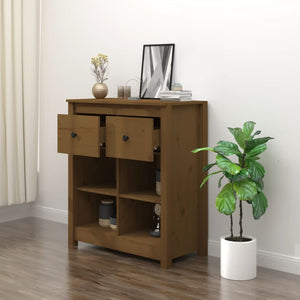 vidaXL Sideboard Honey Brown 70x35x80 cm Solid Wood Pine