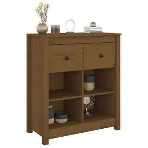 vidaXL Sideboard Honey Brown 70x35x80 cm Solid Wood Pine