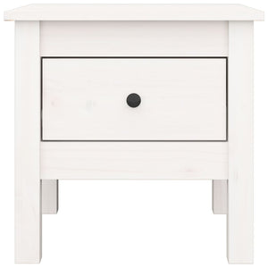 vidaXL Side Table White 40x40x39 cm Solid Wood Pine