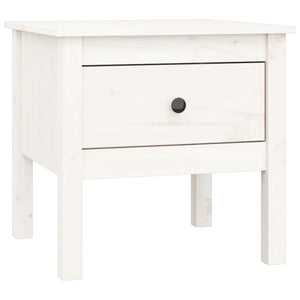 vidaXL Side Tables 2 pcs White 50x50x49 cm Solid Wood Pine