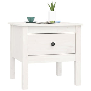 vidaXL Side Tables 2 pcs White 50x50x49 cm Solid Wood Pine