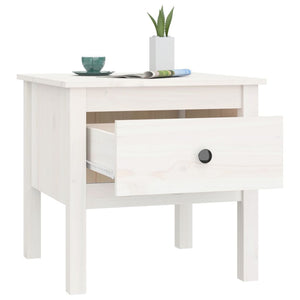 vidaXL Side Tables 2 pcs White 50x50x49 cm Solid Wood Pine