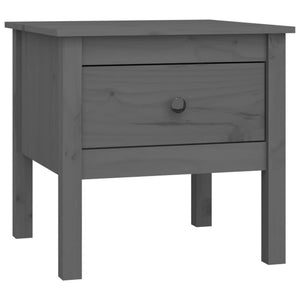 vidaXL Side Tables 2 pcs Grey 50x50x49 cm Solid Wood Pine