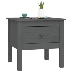 vidaXL Side Tables 2 pcs Grey 50x50x49 cm Solid Wood Pine