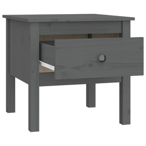 vidaXL Side Tables 2 pcs Grey 50x50x49 cm Solid Wood Pine