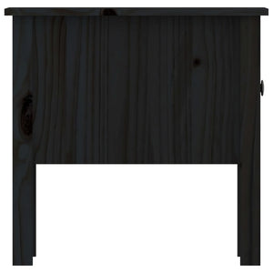 vidaXL Side Table Black 50x50x49 cm Solid Wood Pine