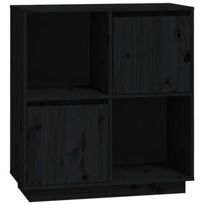 vidaXL Sideboard Black 74x35x80 cm Solid Wood Pine