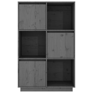 vidaXL Highboard Grey 74x35x117 cm Solid Wood Pine