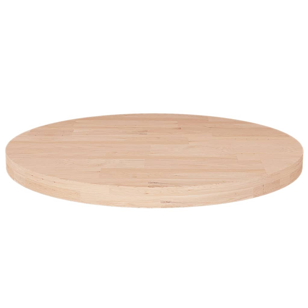 vidaXL Round Table Top Ø50x2,5 cm Untreated Solid Wood Oak