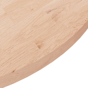 vidaXL Round Table Top Ø90x2,5 cm Untreated Solid Wood Oak