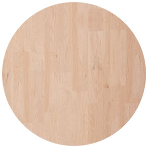 vidaXL Round Table Top Ø50x4 cm Untreated Solid Wood Oak