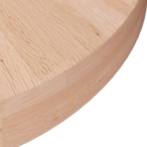 vidaXL Round Table Top Ø50x4 cm Untreated Solid Wood Oak